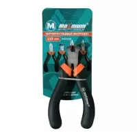 Кусачки торцевые мини 115 мм, CRV, резиновые рукоятки, черные, "MAXIMUM" MX 14350 Кусачки торцевые мини 115 мм, CRV, резиновые рукоятки, черные, "MAXIMUM" MX 14350
